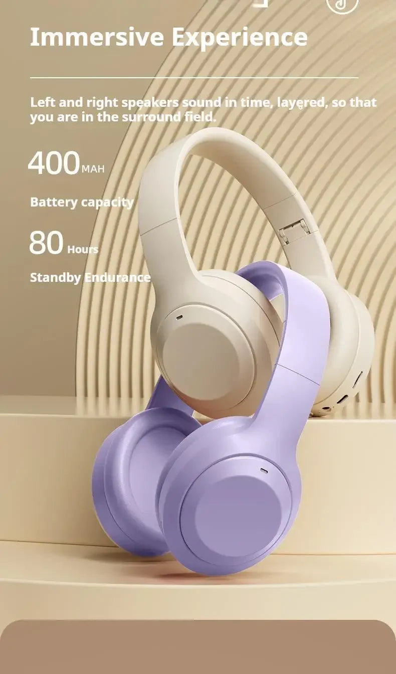 Over-Ear Hi-Fi Stereo M5 Headsets Wireless Bluetooth 5.3 Headphones Sports Gaming Earphones Support TF/AUX Noise Reduction
