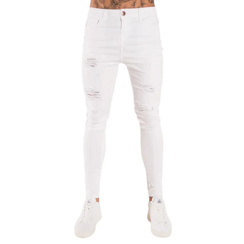 Jean Coupe Pencil en Denim Premium – Style Casual, Taille Basse &amp; Délavage Clair