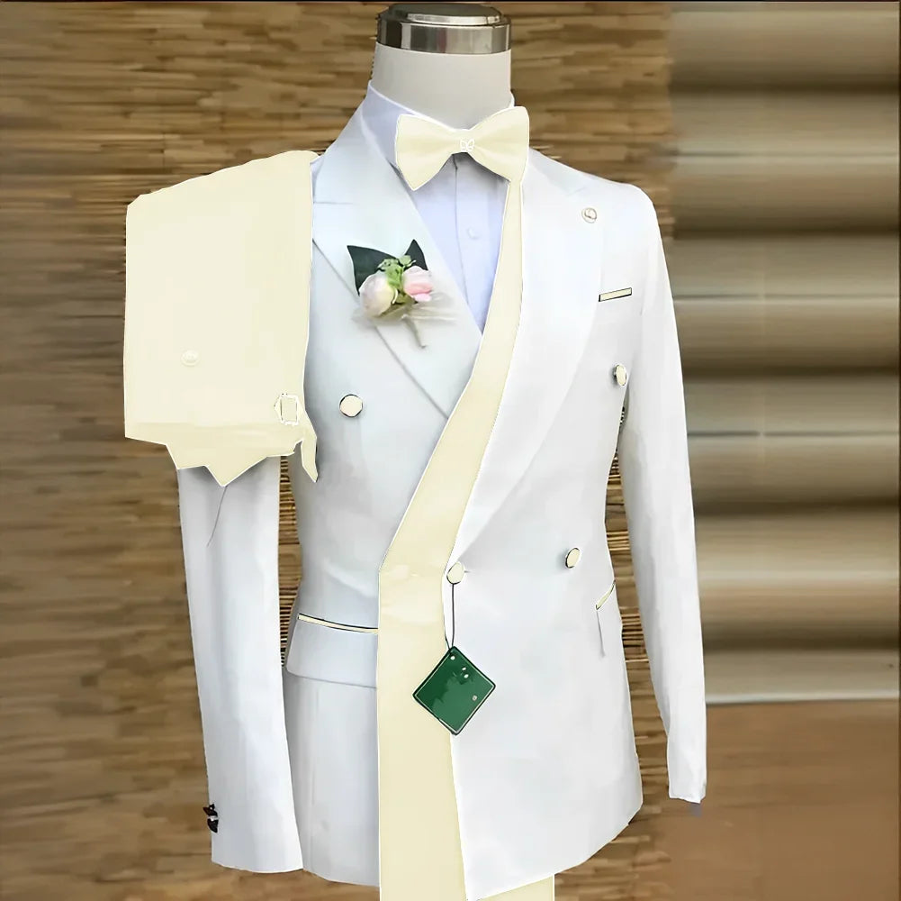 Costume de Mariage Ample Fnoexw – Style Formel, Confort Coton &amp; Braguette à Boutons