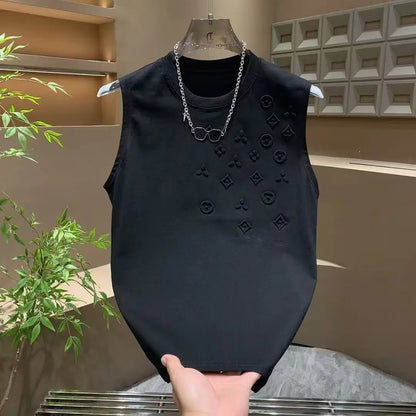 Cotton men's summer new breathable top sleeveless vest, camisole, fitness American T-shirt trend versatile and fashionable multi