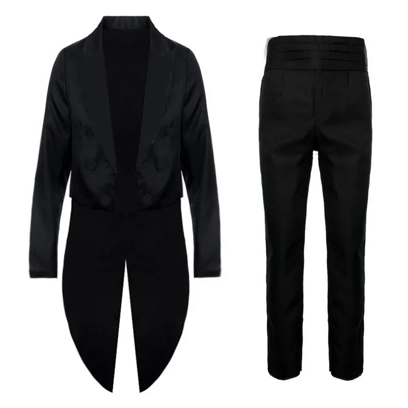 Costume Queue-de-Pie Homme "Classic Tuxedo" – Style Gothique &amp; Formel