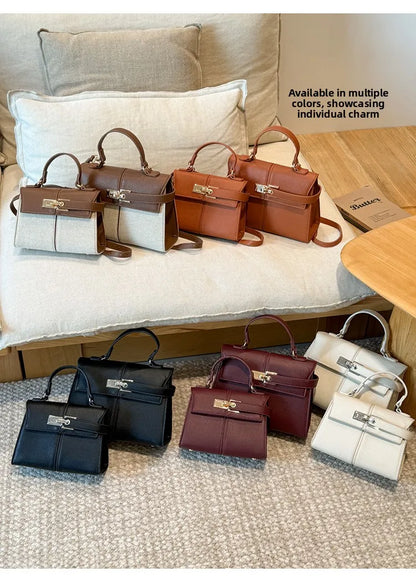 Elegant Versatile Ladies Crossbody Bag Handbag  Bag Fashionable Outgoing Small Handle Bag Commuting Style Detachable Strap