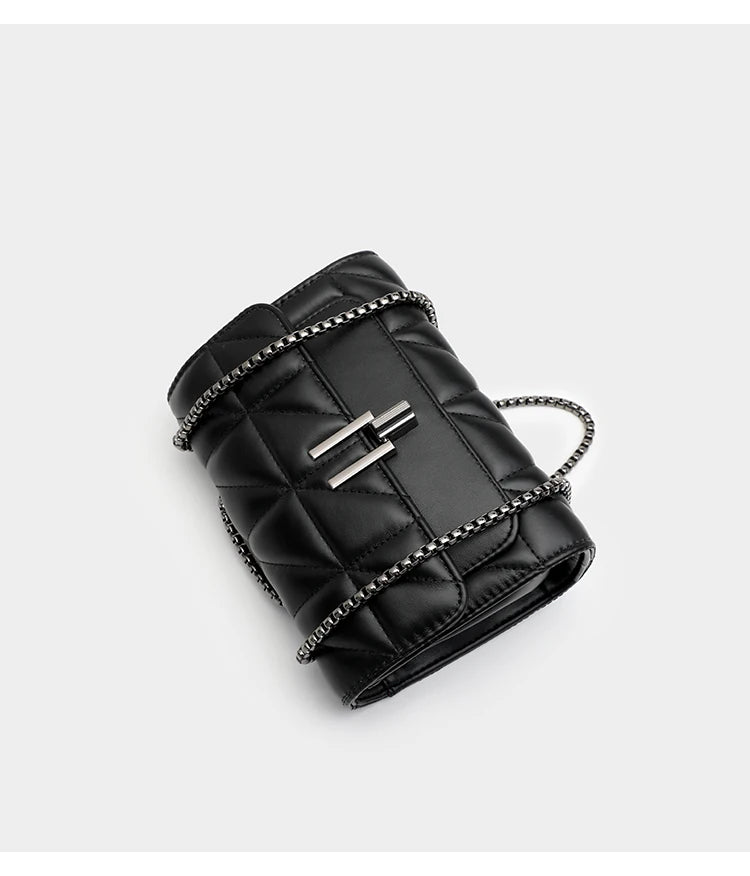 Black Luxury Handbags And Purse Women PU Leather Messenger Shoulder Bag Plaid Female Crossbody Bag Tassel Quilted Brand
