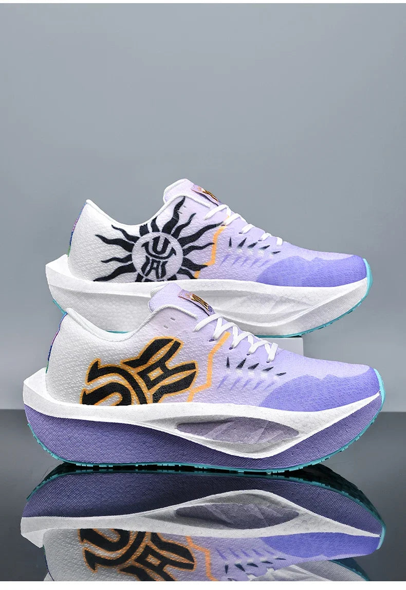 Marathon Men Running Shoes Carbon Board Sports Breathable Comfortable Athletic Air Cushion Women's Lightweight Nonskid Sneakers