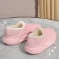 Casual Men‘s Warm Plush EVA Slippers Winter Platform Waterproof Indoor outdoor Shoes Woman Non Slip Furry Home Slippers
