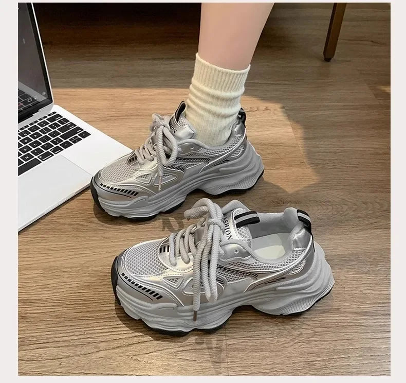 Sneakers Imperméables ROME YBQJOO 2025 – Confort Casual, Style Épuré &amp; Semelle Plat-Compensée