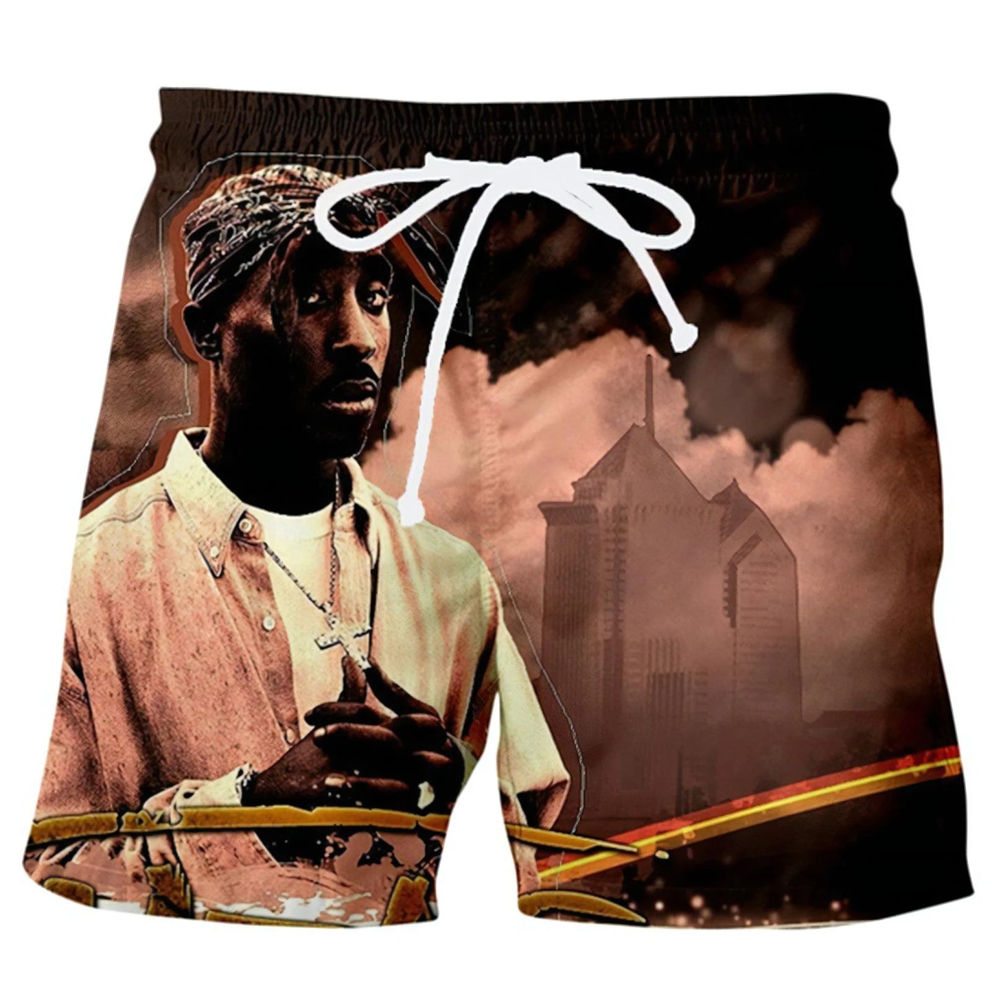 Short de Plage Imprimé "Hawaiian &amp; Sport" – Confort d'Été, Séchage Rapide &amp; Style Décontracté