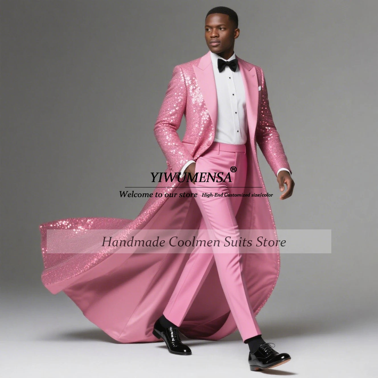 Costume de Mariage Slim Fit B341 – Double Boutonnage, Tissage Tatting &amp; Confection Sur-Mesure