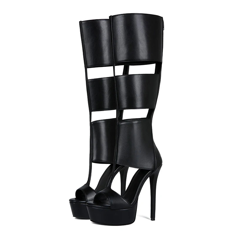 Summer sexy high heel platform  women sandal belt peep toe night party sandal