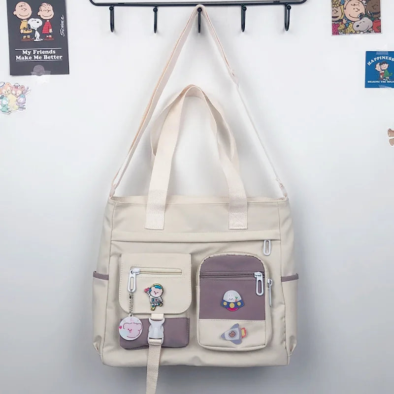 New Canvas Women Handbags Messenger Bag Youth Ladies Fashion Shoulder Tote Bag Versatile Female Crossbody Bags Pouch Pack Bolsas