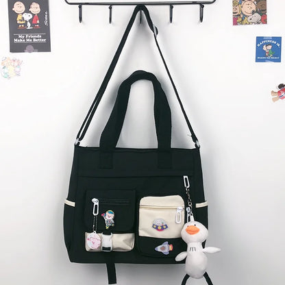 New Canvas Women Handbags Messenger Bag Youth Ladies Fashion Shoulder Tote Bag Versatile Female Crossbody Bags Pouch Pack Bolsas
