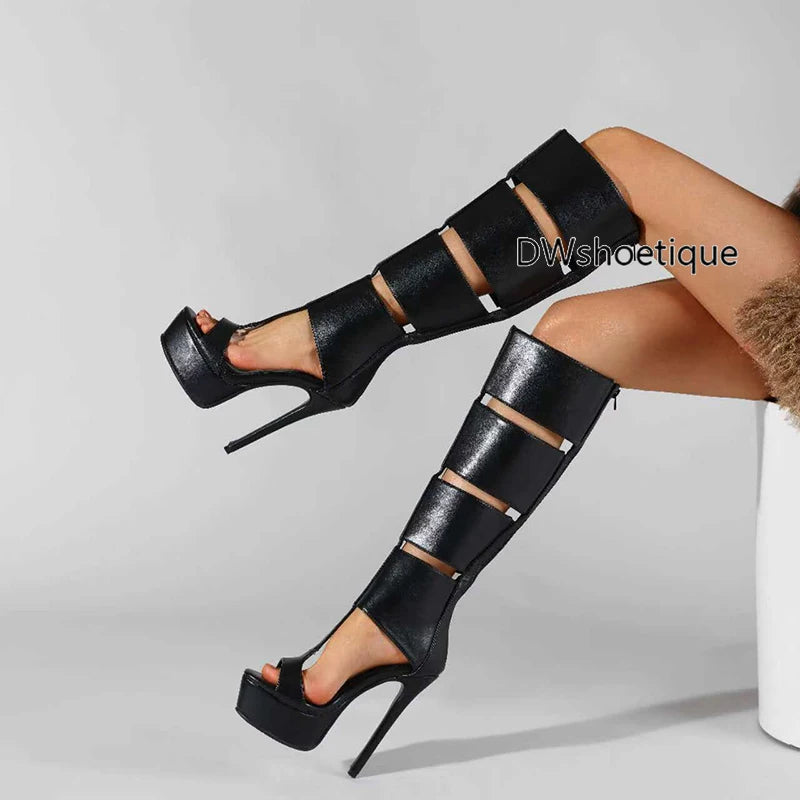 Summer sexy high heel platform  women sandal belt peep toe night party sandal