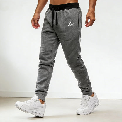 New Men's Blue Trend print Casual Sports Pants Running Workout Jogging Long Pants Gym Sport Trousers for Men Jogger Sweatpants
