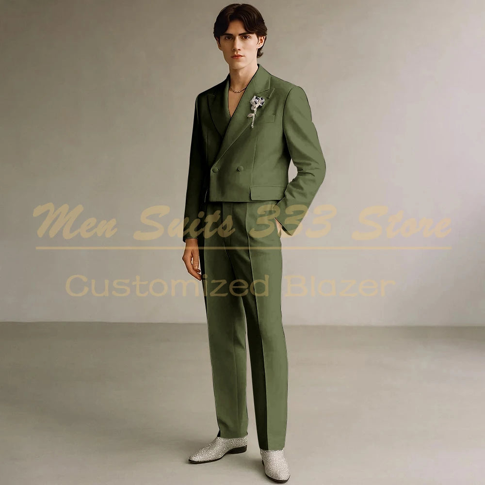 Costume Formel de Luxe KSDN – Double Boutonnage, Coupe Droite &amp; Sur-Mesure Premium