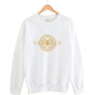 Men's autumn round neck sweatshirt set, luxurious printed simple casual sports set