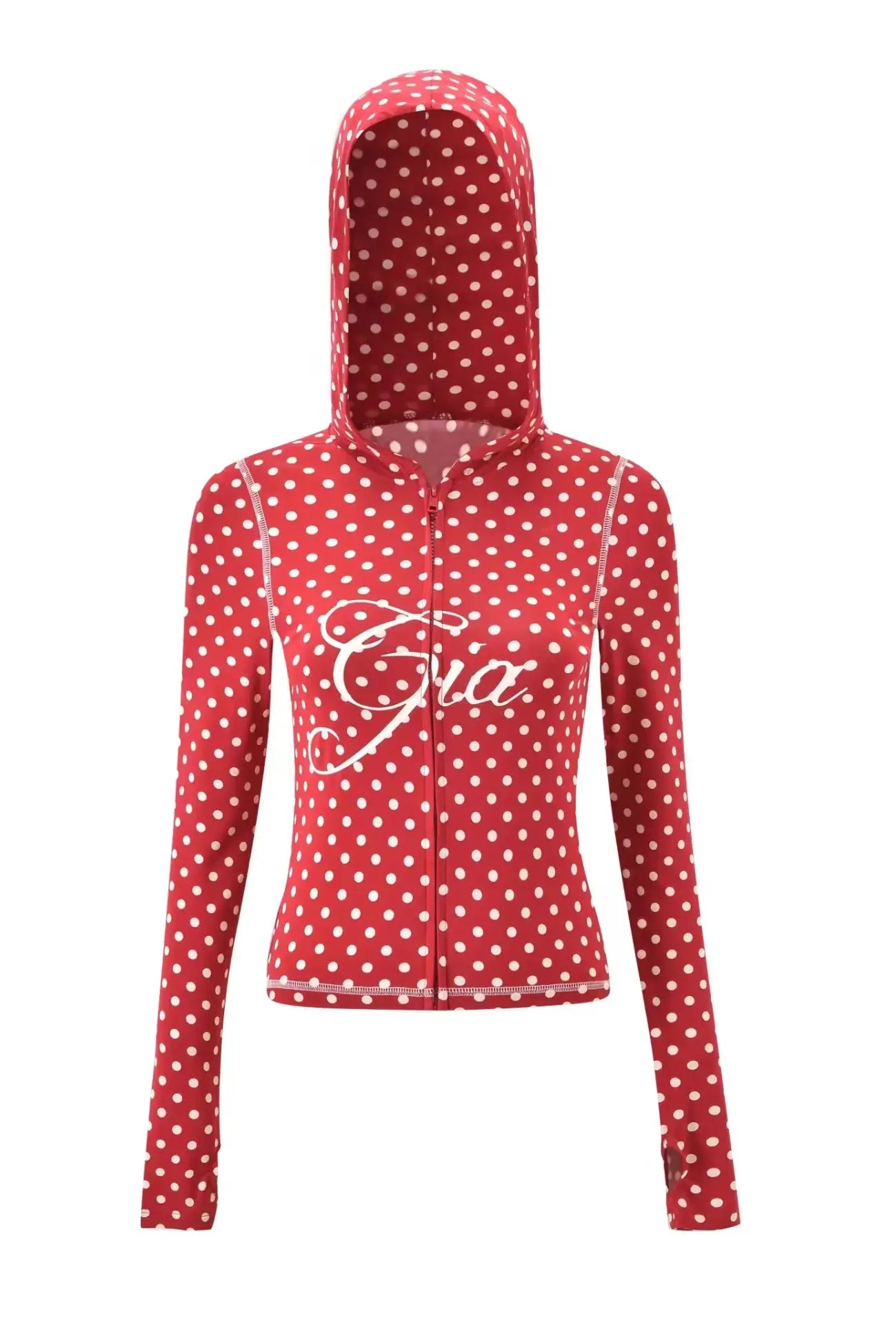 slim fit shoulder floral print bright line design slim fit hooded zipper short jacket pants for women