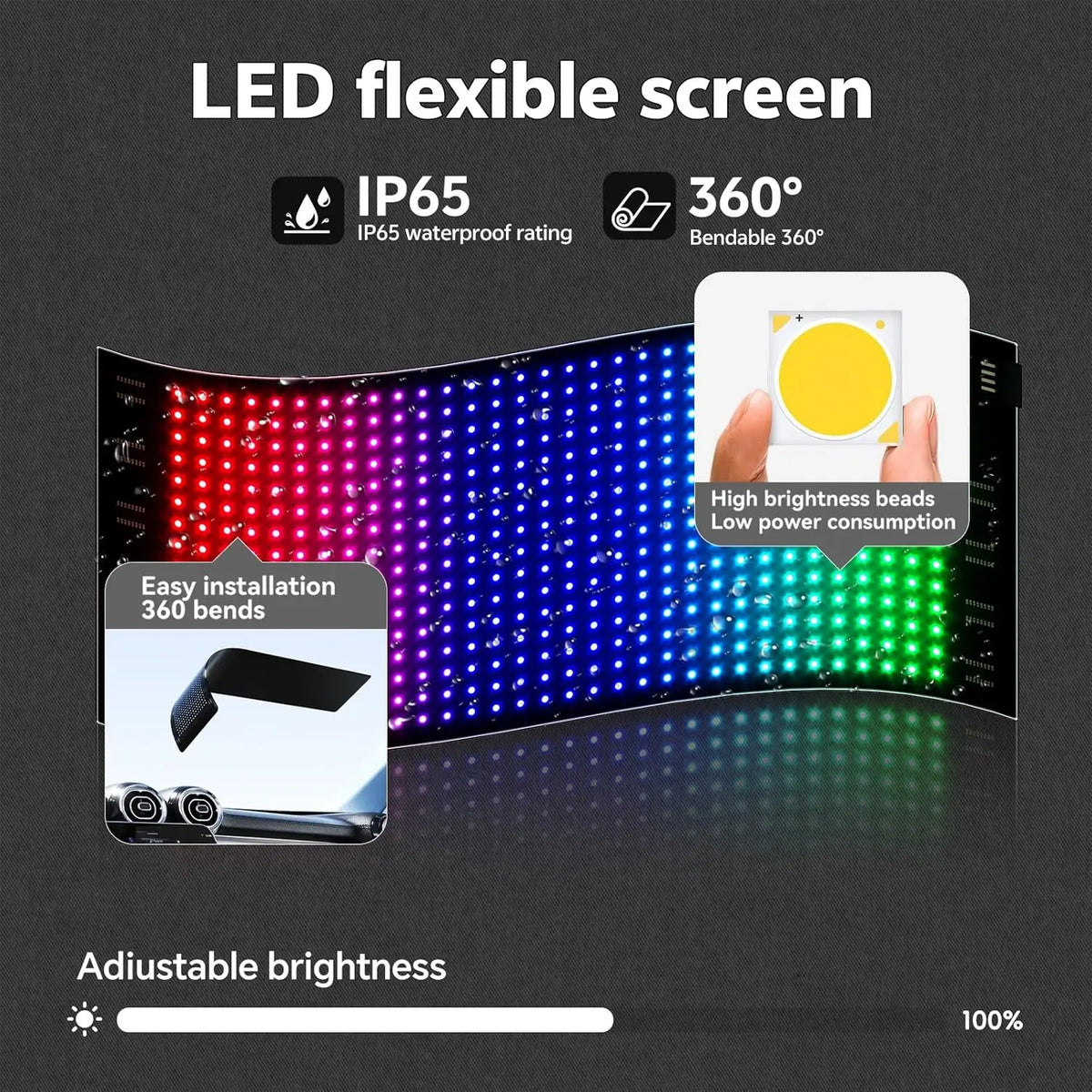 Led Baseball Cap Usb App Control Bluetooth Rechargeable Scrolling Atmosphere Message Board Hop Display Hat Glowing Hat Hip