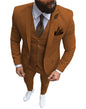 New Pink Men's 3 Pieces Suit Formal Business Notch Lapel Slim Fit Tuxedos Best Man Blazer For Wedding(Blazer+Vest+Pants)