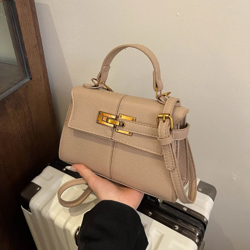 Brand Luxury Trapezoidal Clutch Bag Hardware Lock Design Square Bag Fashion Shoulder Handbag Crossbody Women Evening Clutches