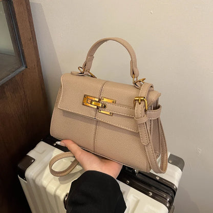 Brand Luxury Trapezoidal Clutch Bag Hardware Lock Design Square Bag Fashion Shoulder Handbag Crossbody Women Evening Clutches