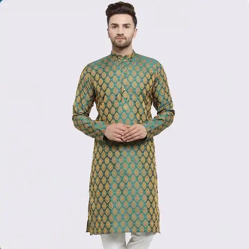 India Men Spring Shirt Tradition Kurtas Vintage Long Blouse