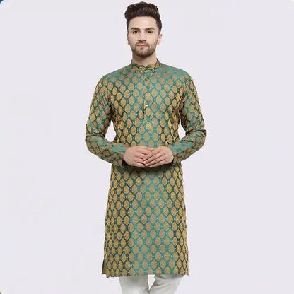 India Men Spring Shirt Tradition Kurtas Vintage Long Blouse
