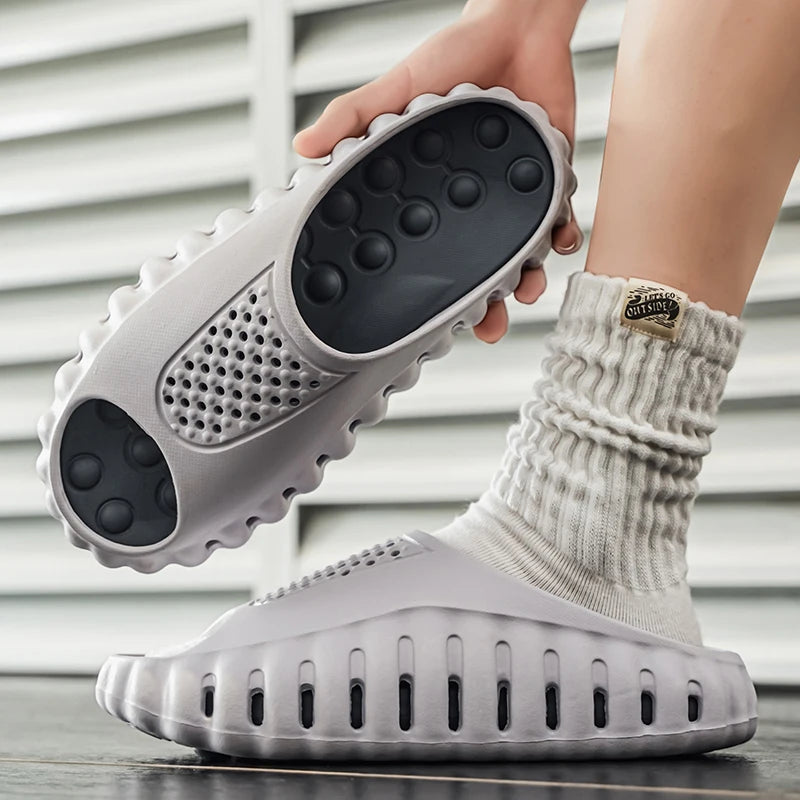 Spring Summer New Men's Massage Slippers Indoor Outdoor Sandals Beach Men Casual Shoes Comfortable Slides Male Home Slippers