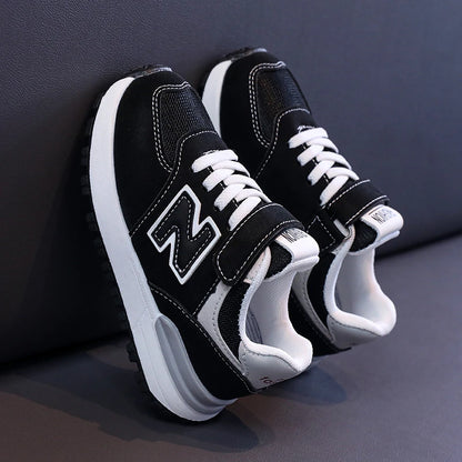 Children's Sneakers Kids Fashion Design White Non-slip Casual Shoes Boys Girls Hook Breathable Sneakers Toddler Outdoor Shoes