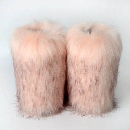 Bottes de Neige de Luxe en Fausse Fourrure EAEOVNI – Chaleur Extrême &amp; Style Hivernal Glamour