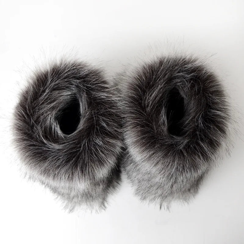 Bottes de Neige de Luxe en Fausse Fourrure EAEOVNI – Chaleur, Style &amp; Confort Gothique Chic