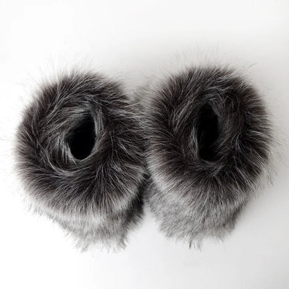 Bottes de Neige de Luxe en Fausse Fourrure EAEOVNI – Chaleur, Style &amp; Confort Gothique Chic