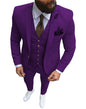 New Pink Men's 3 Pieces Suit Formal Business Notch Lapel Slim Fit Tuxedos Best Man Blazer For Wedding(Blazer+Vest+Pants)