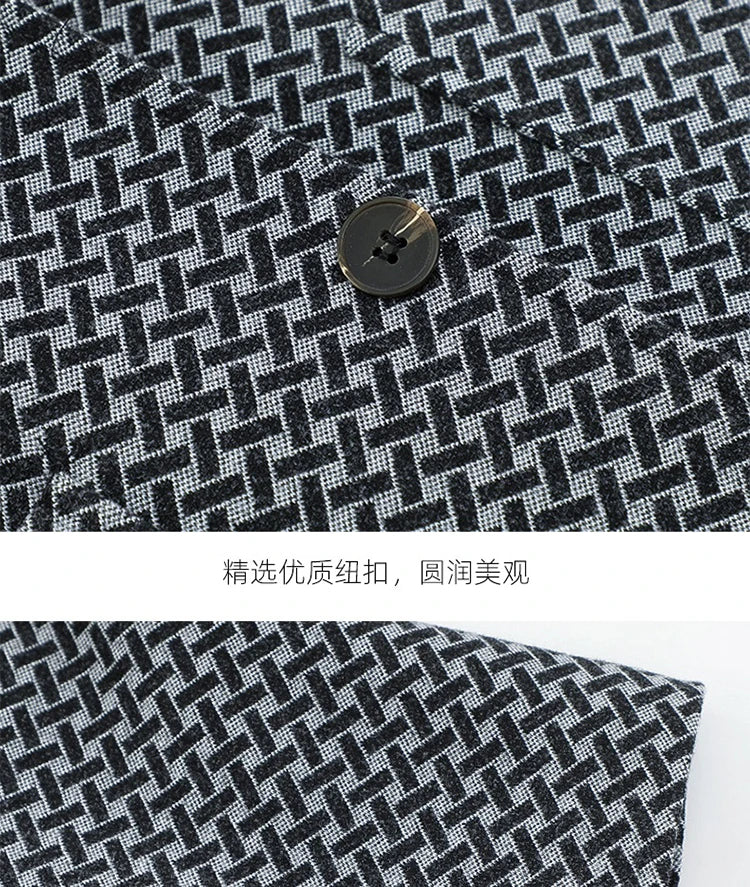 2026 Spring New Men's Blazer Business Casual Suit Jacket Middle Aged Male Fashion Office Wear Outerwear Top