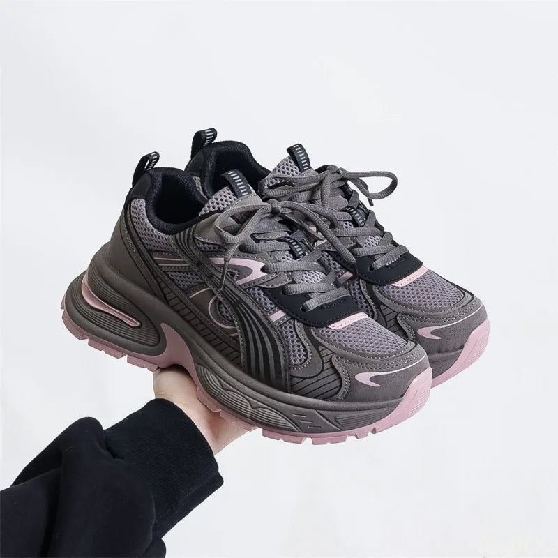 Summer new Retro casual breathable mesh women's shoes fashionable versatile shoes lightweight comfortable women's socks