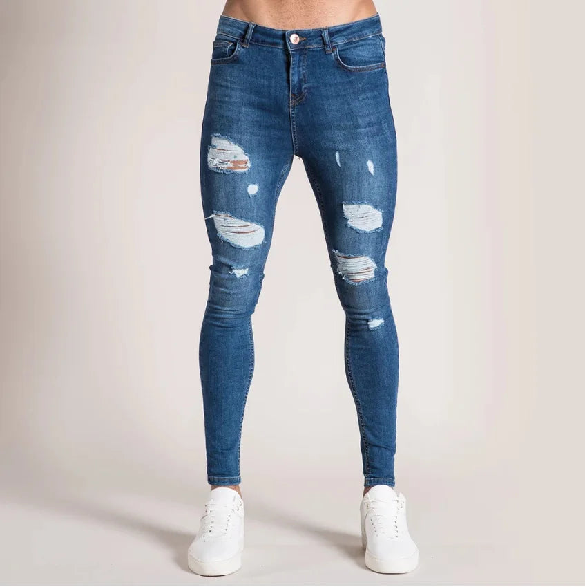 Jean Coupe Pencil en Denim Premium – Style Casual, Taille Basse &amp; Fini Adouci