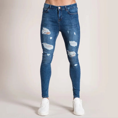 Jean Coupe Pencil en Denim Premium – Style Casual, Taille Basse &amp; Délavage Clair