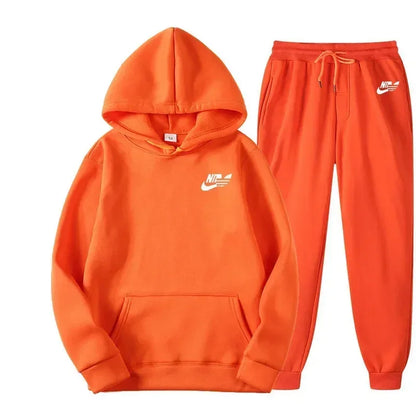 Ensemble Sport Co-ords Hoodie &amp; Pantalon – Style Preppy, Confort Élastique &amp; Toutes Saisons