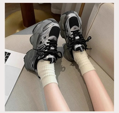 Fashion Platform Sneakers for Women Casual Non Slip Thick Sole Sports Shoes Woman Comfortable Casual Sports Shoes Zapatos Mujer