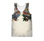 Samurai Oni Mask Tattoo 3D All Over Printed Men vest Summer Harajuku Sleeveless T-shirt Unisex Casual Polyester Tank Tops