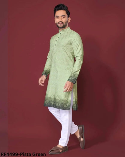 Stand Collar Muslim Shirt Men Clothes Folk Kaftan Musulman Kurta Indian Islamic Clothing National Printed Long Sleeve Shirts