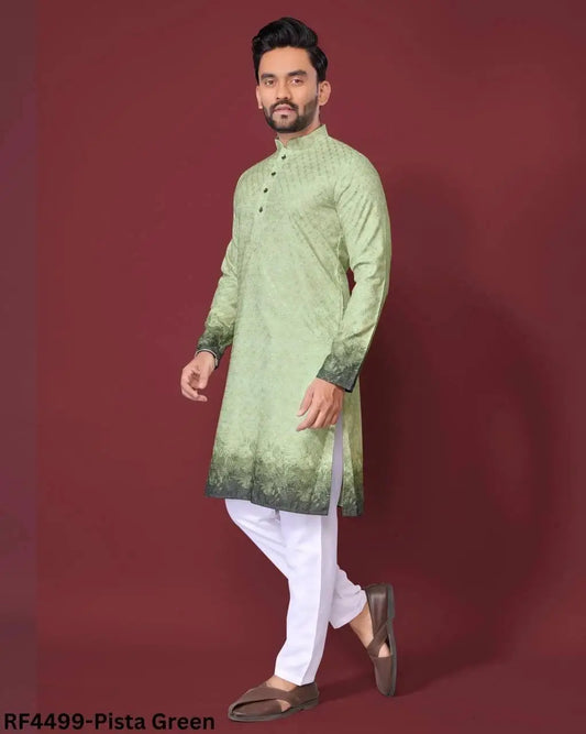 Stand Collar Muslim Shirt Men Clothes Folk Kaftan Musulman Kurta Indian Islamic Clothing National Printed Long Sleeve Shirts