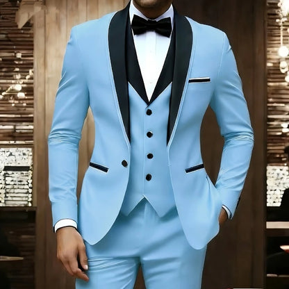 Costume de Mariage Formel Homme TTXI – Simple Boutonnage, Coupe Élégante &amp; Tissage Premium