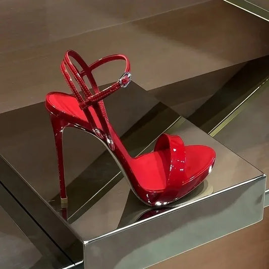 Sexy European-style high-heeled women's shoes, 2026 new model, elegant and sophisticated, open-toe fashionable sandals