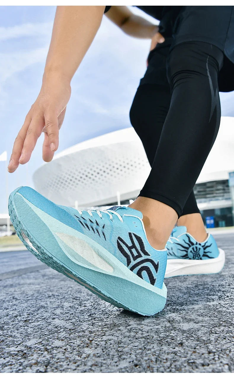 Marathon Men Running Shoes Carbon Board Sports Breathable Comfortable Athletic Air Cushion Women's Lightweight Nonskid Sneakers
