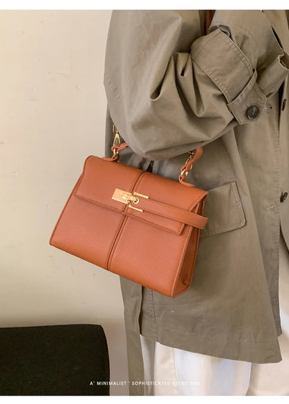 Elegant Versatile Ladies Crossbody Bag Handbag  Bag Fashionable Outgoing Small Handle Bag Commuting Style Detachable Strap