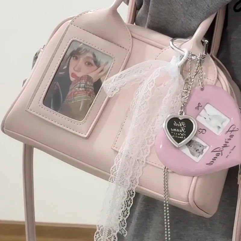 New Y2K Harajuku Shoulder Bag Women Korean Transparent Ita Bag Crossbody Bag Female Japanese Designer Trend Handbag Purse