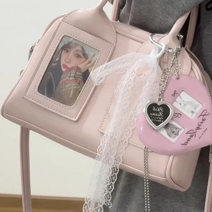 New Y2K Harajuku Shoulder Bag Women Korean Transparent Ita Bag Crossbody Bag Female Japanese Designer Trend Handbag Purse