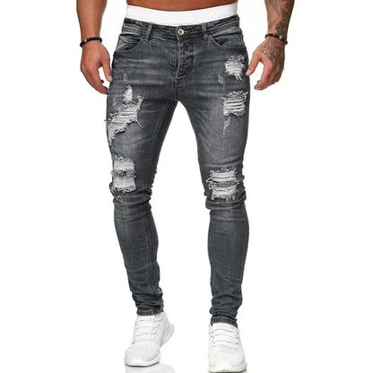 Jean Coupe Pencil en Denim Premium – Style Casual, Taille Basse &amp; Délavage Clair
