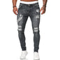 Jean Coupe Pencil en Denim Premium – Style Casual, Taille Basse &amp; Délavage Clair