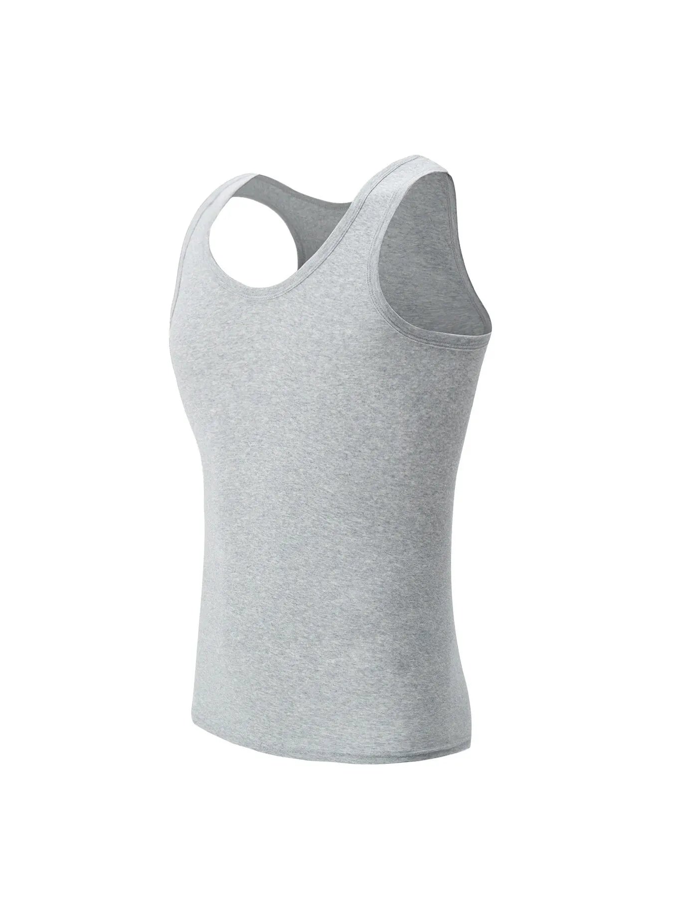 1/3 Pieces Men's Solid Color Basic Cotton Vest Youth Slim Exercise Sweat-absorbent T-shirt Middle-aged Comfortable Bottoming